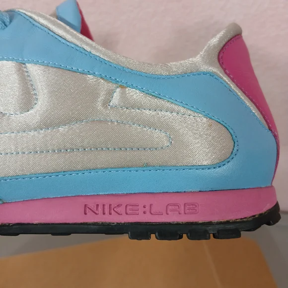 Rare Find **New Nike Lab G Series Quilted Silver, Blue and Pink Sneakers - Picture 8 of 11